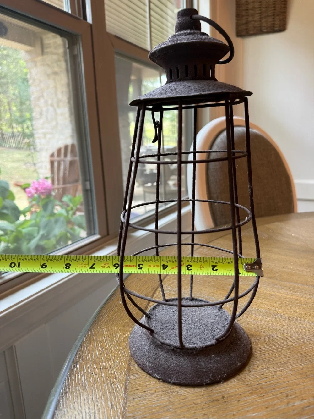 Rust Iron Metal Cage Lantern